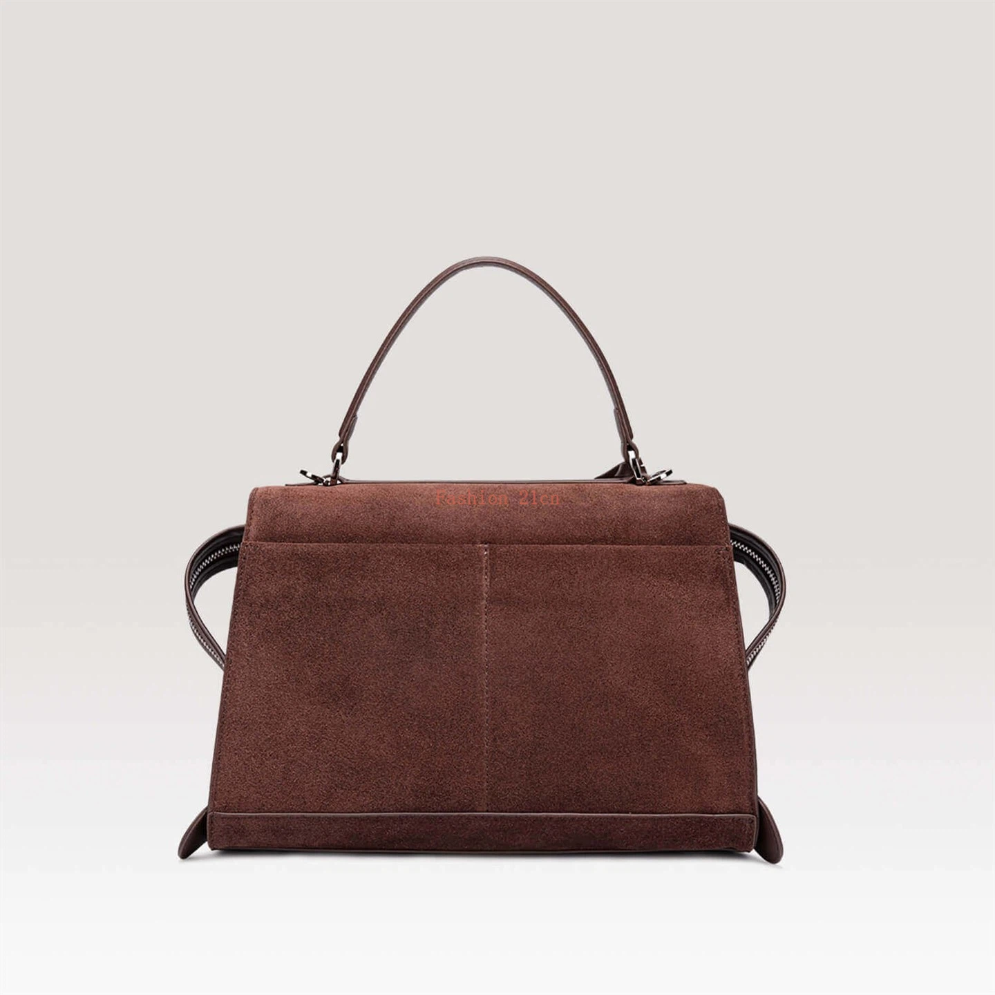 Brown PU Leather Ladies' Kelly Handbags For Work high quality