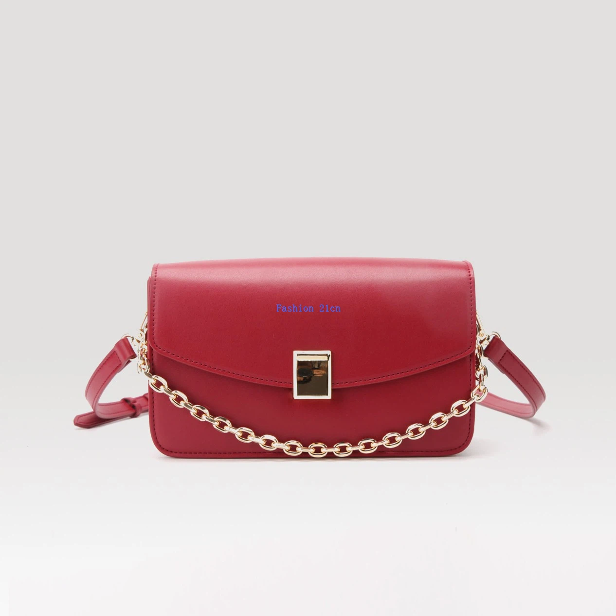 Mid-luxury Square Women Crossbody Bags Burgundy Red suppliers